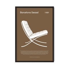 Barcelona-Sessel — Marron
