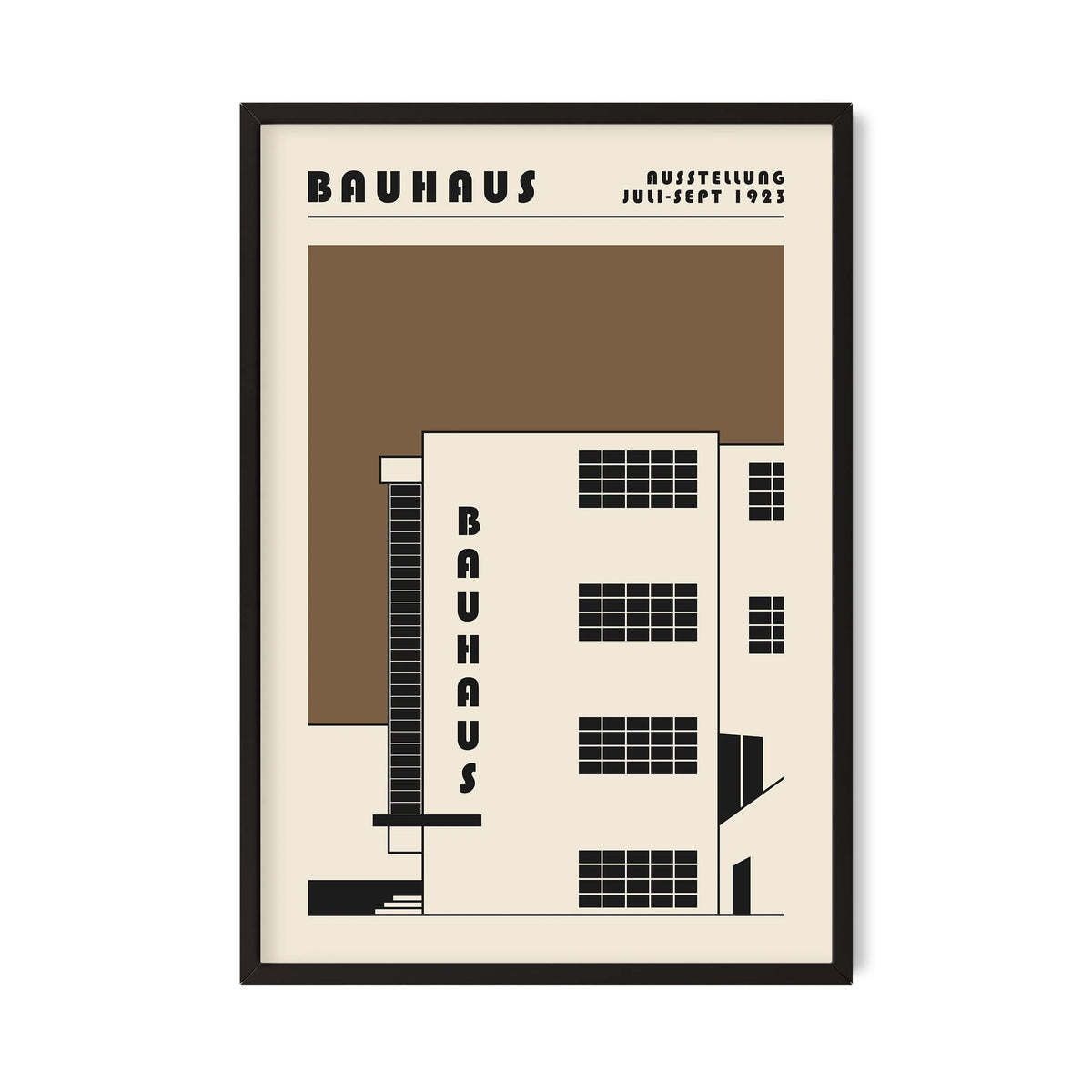 バウハウスポスター｜Bauhaus Dessau｜ブラウン – BAUHAUS POSTERS