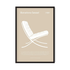 Barcelona-Sessel — Beige